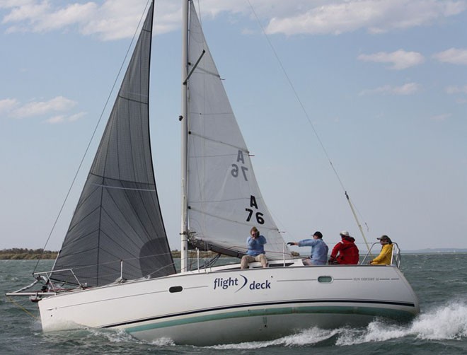 QLD Beneteau Cup 2011, French Challenge winner Flight Deck handled the boisterous race conditions beautifully © Tracey Johnstone